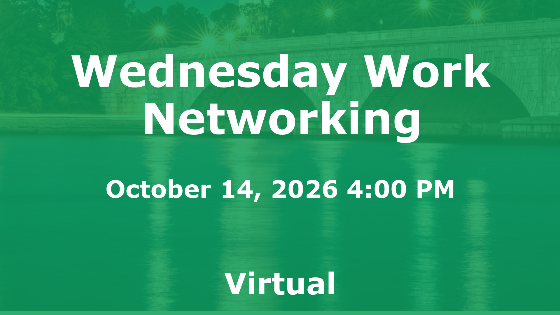 Wednesday Work Networking event image